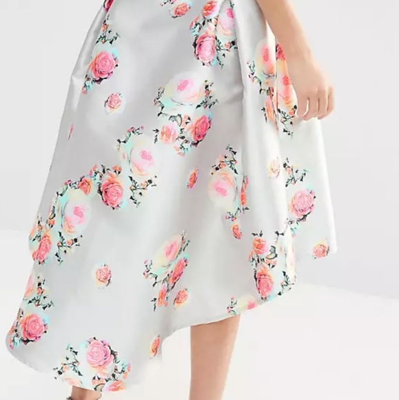 Chi Chi London Floral Hi-Low Skirt - Picture 4 of 8